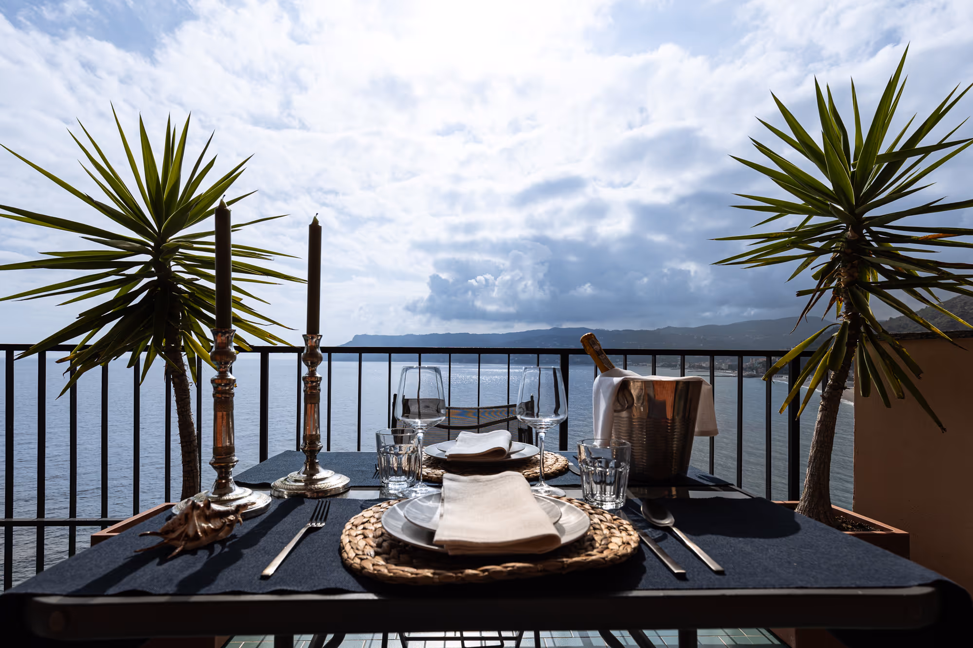 a beautiful view into the liguria sea from the casa isola in bergeggi
