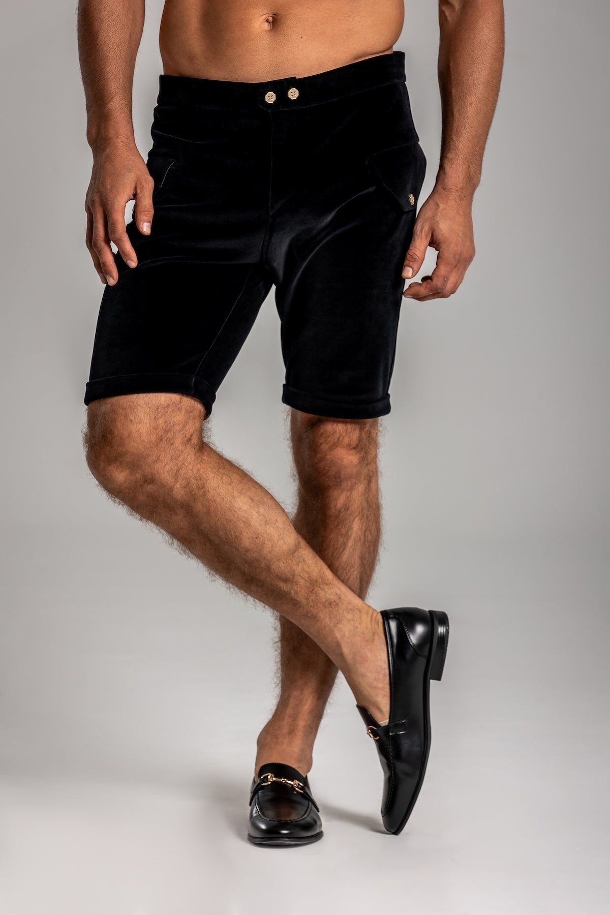 VELOUR SUIT 01 // SHORTS // BLACK