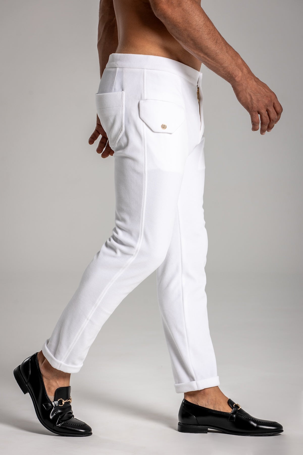 VELOUR SUIT 01 // TROUSERS // WHITE