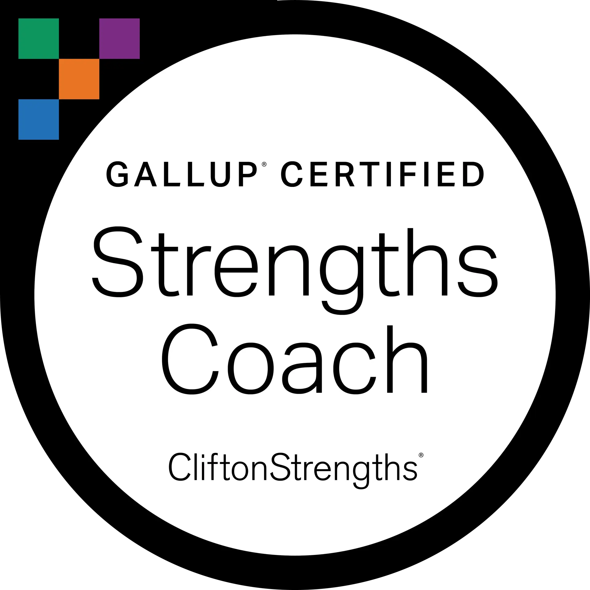 Logo Gallup Certified Strengths Coach CliftonStrengths