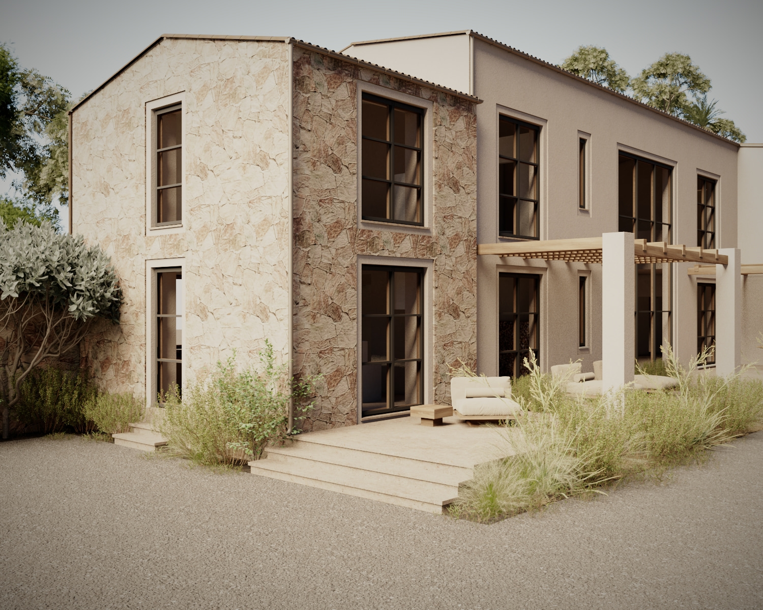 Finca Santanyi Rendering Fassade 1