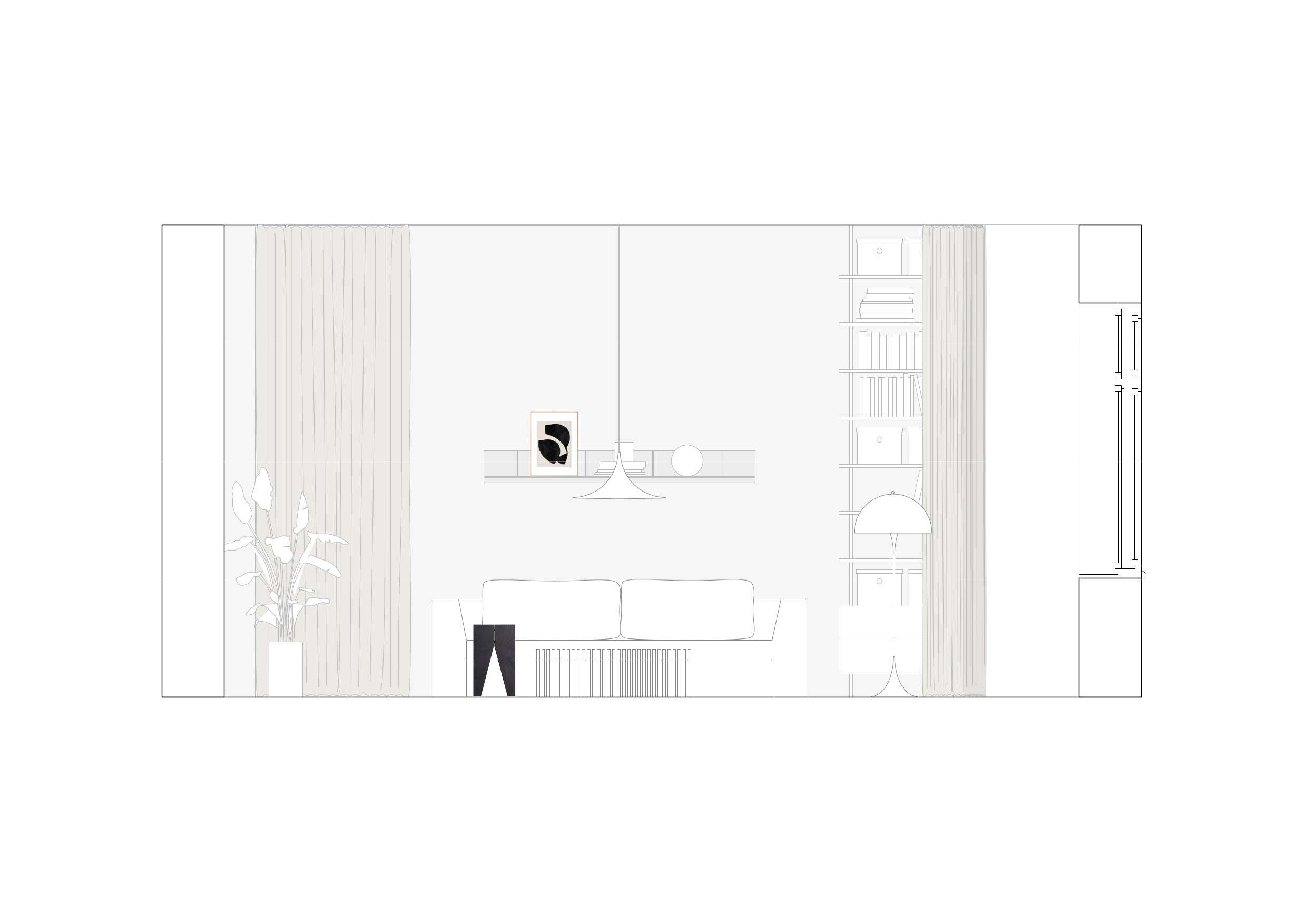 Anjora Design Umbau Sanierung Altbau Berlin Friedrichshain Kreuzberg Ansicht Wohnzimmer_2