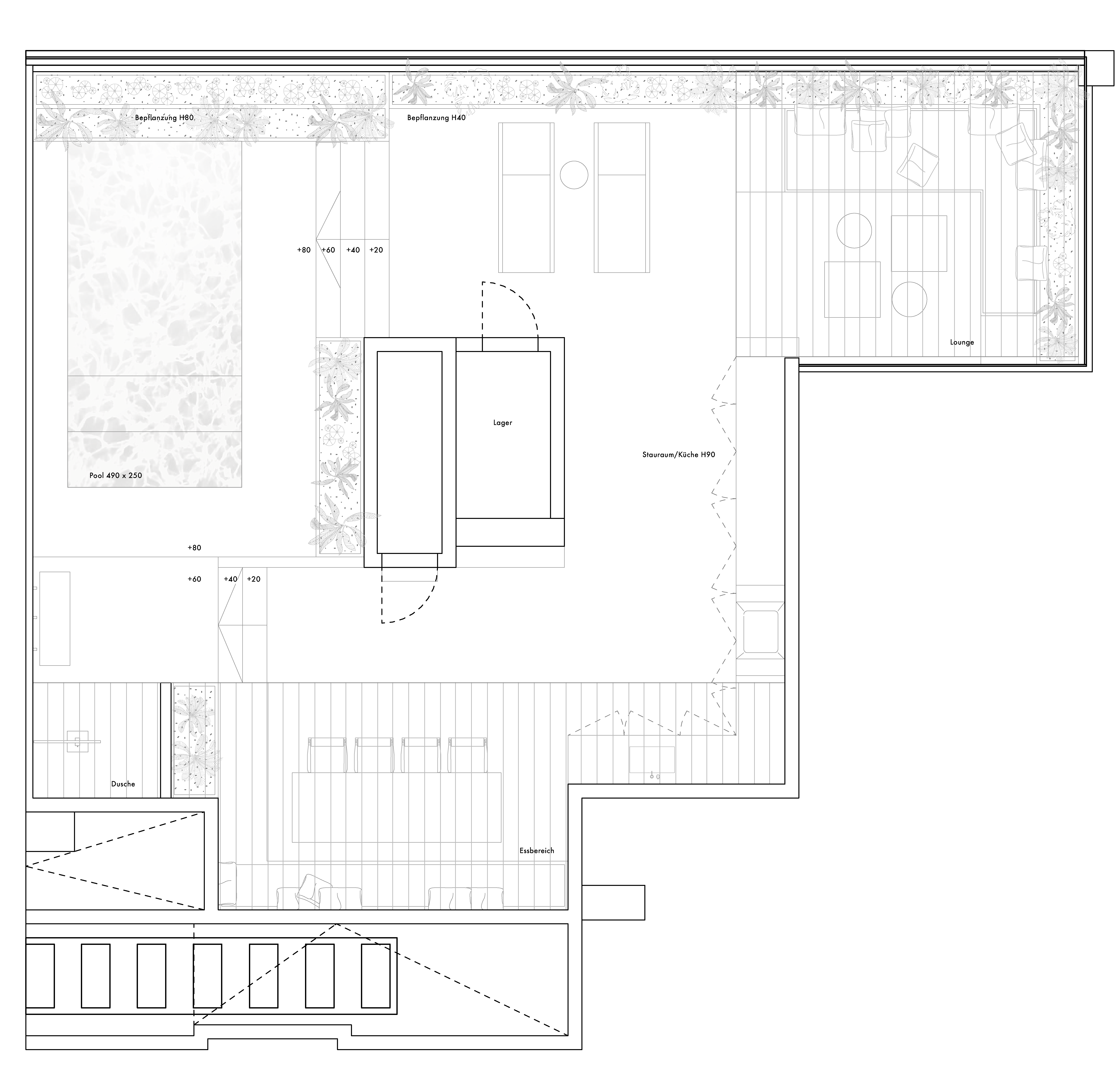 Anjora Design Apartment Mallorca Portocolom Grundriss Dachgeschoss