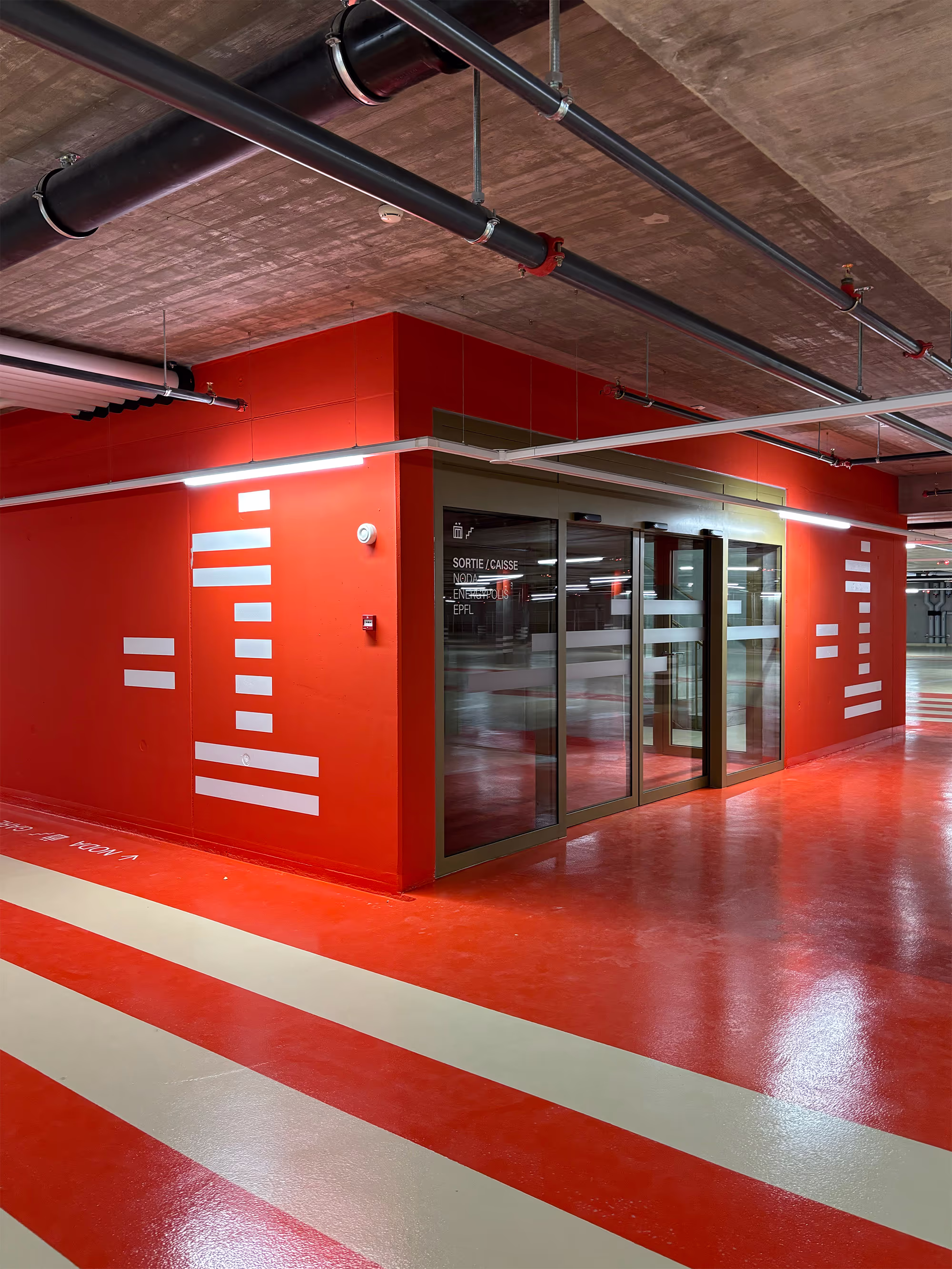 L'étage -1 du parking de Cour de Gare