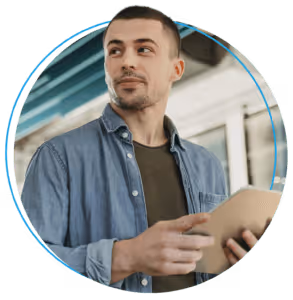 Man with Tablet