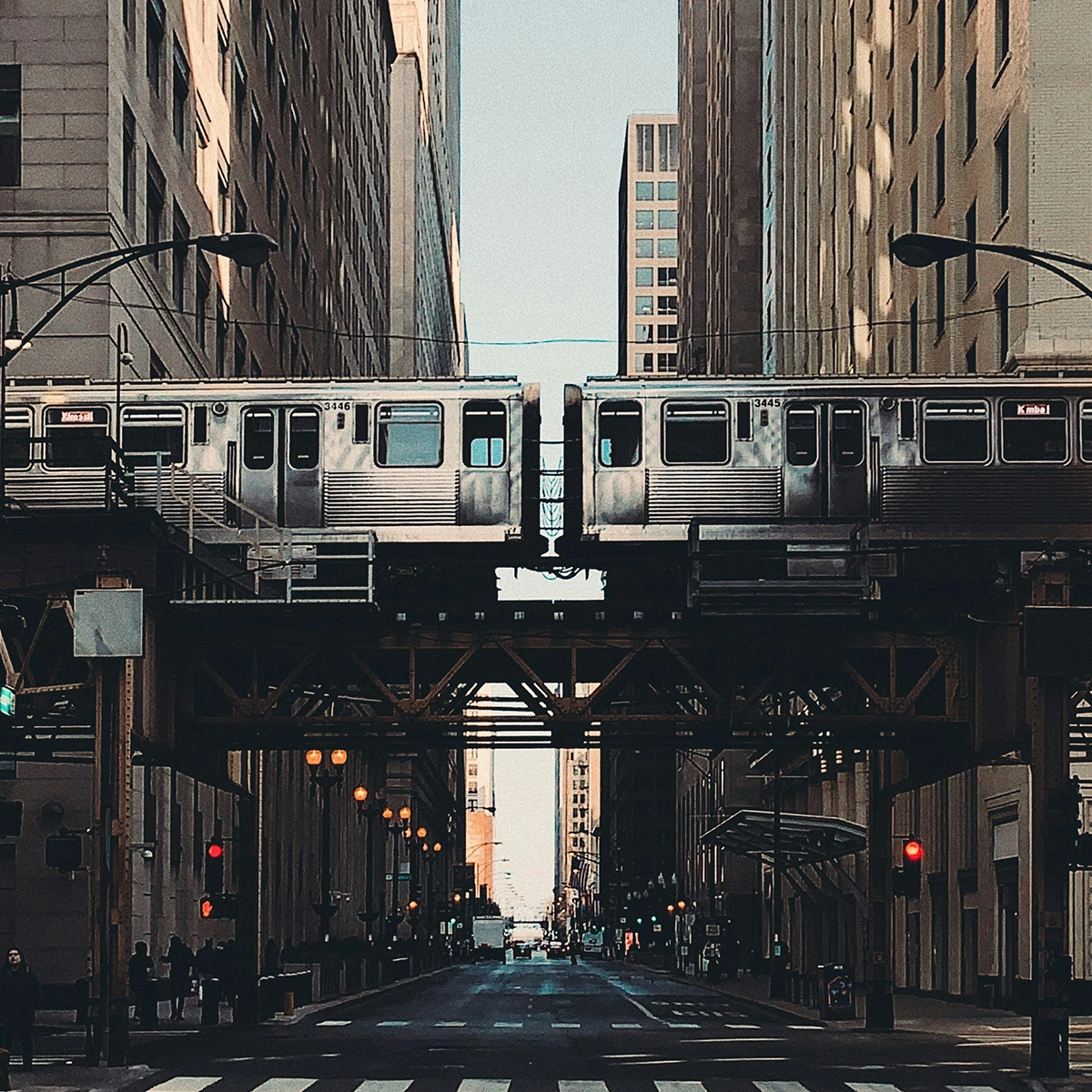 Train Over Street