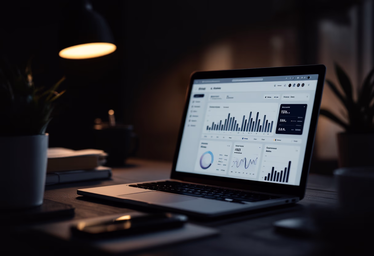 image of seo analytics on a laptop [interface]