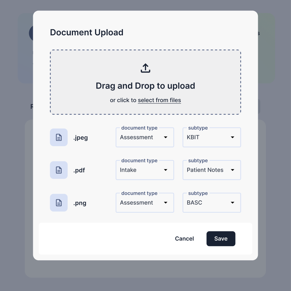 Example of the Psynth document upload experience..