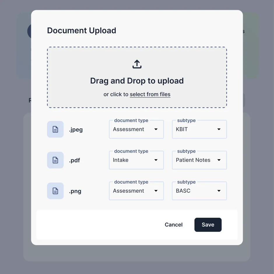 Example of the Psynth document upload experience..