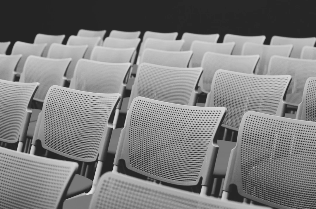 rows of audience chairs