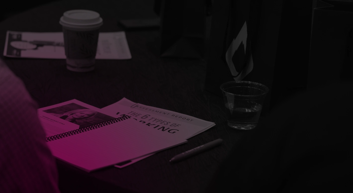 blaze notebook with cup of coffee on table