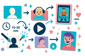 Create amazing family AI Projects illustration on home page for mobile devices call to action