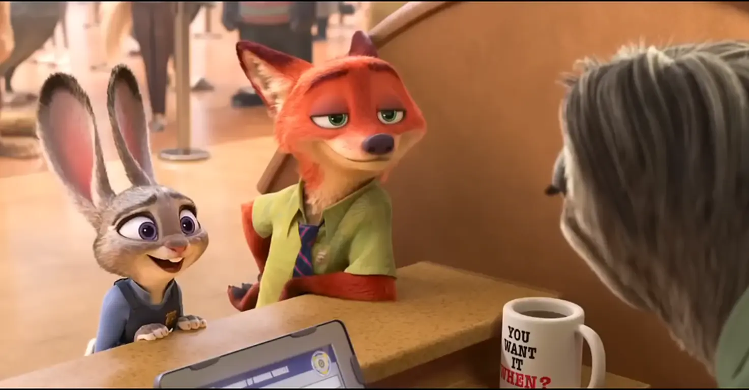 Zootopia scene transformed through multiple AI style transfers