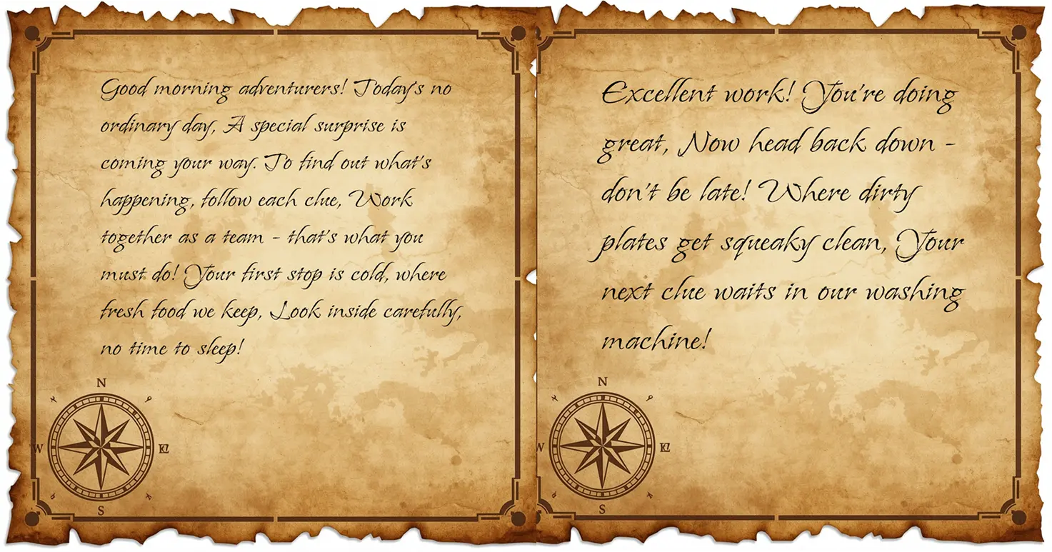 AI-generated treasure hunt clues for family holiday reveal