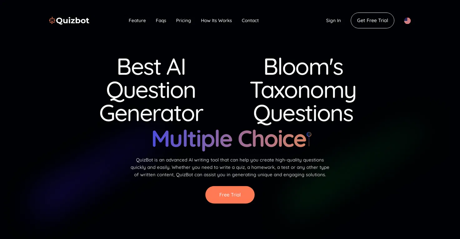 QuizBot AI quiz generator tool for students