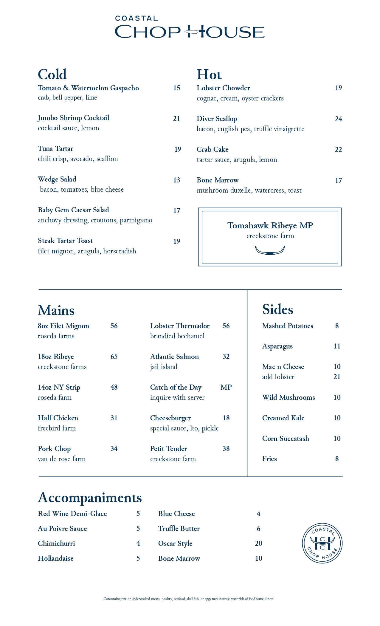 Menu Page 1