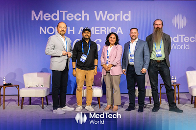 Panel members from left to right: BorisReznik, Karl Mehta, Maryam Mokhtarzadeh, David Snow, and Aubrey de Grey.