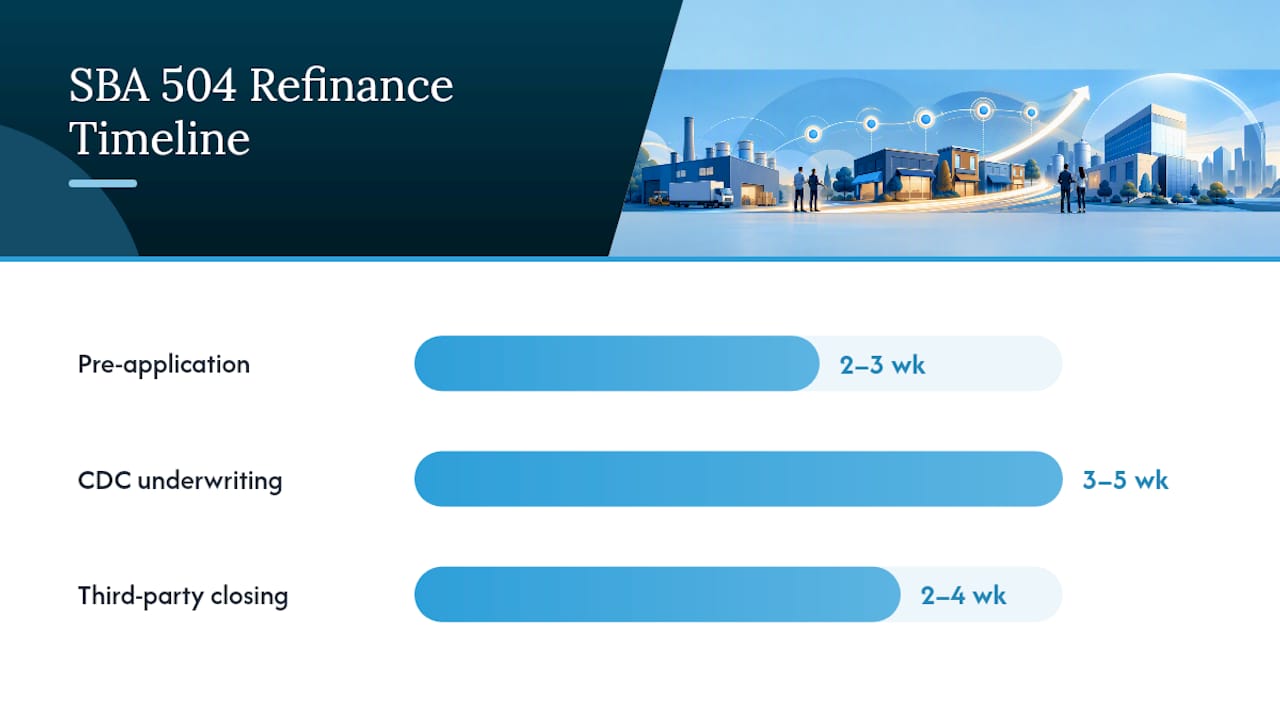 Timeline of SBA 504 refinance process