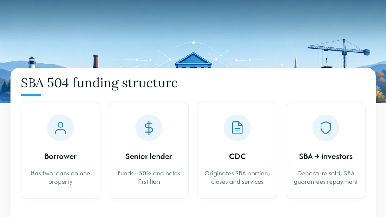 SBA 504 debenture parties and loan structure