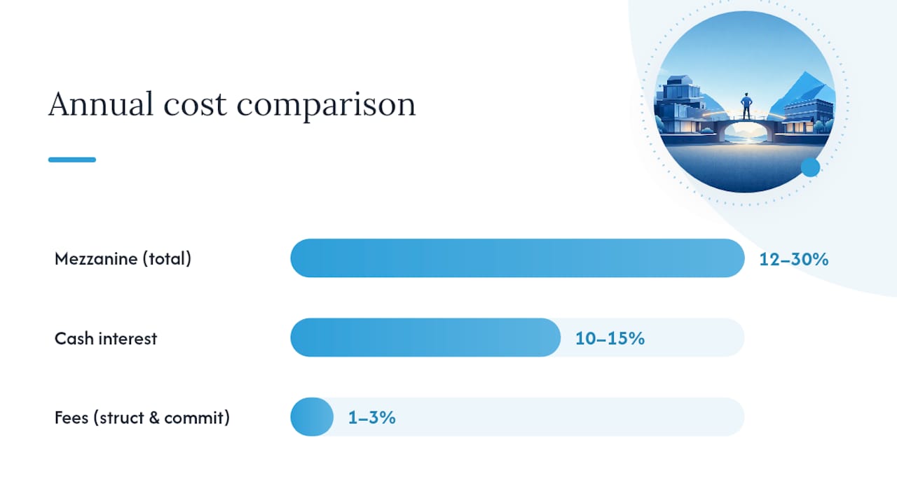 How Much More Expensive Is Mezzanine Debt Than Senior Debt? — overview diagram
