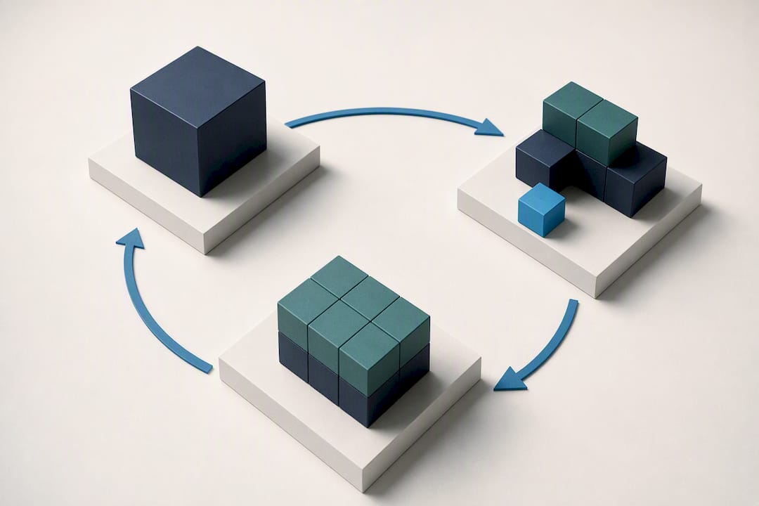 Three-stage revolving credit cycle illustration