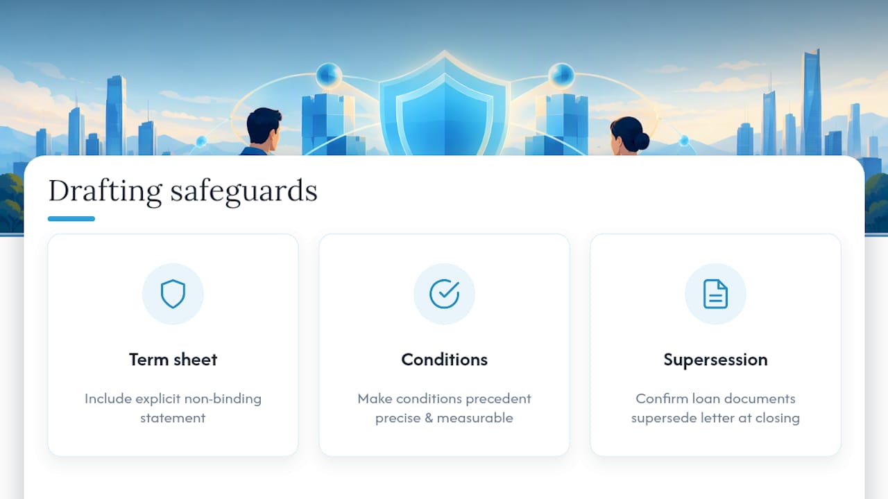 Three safeguards for loan document drafting