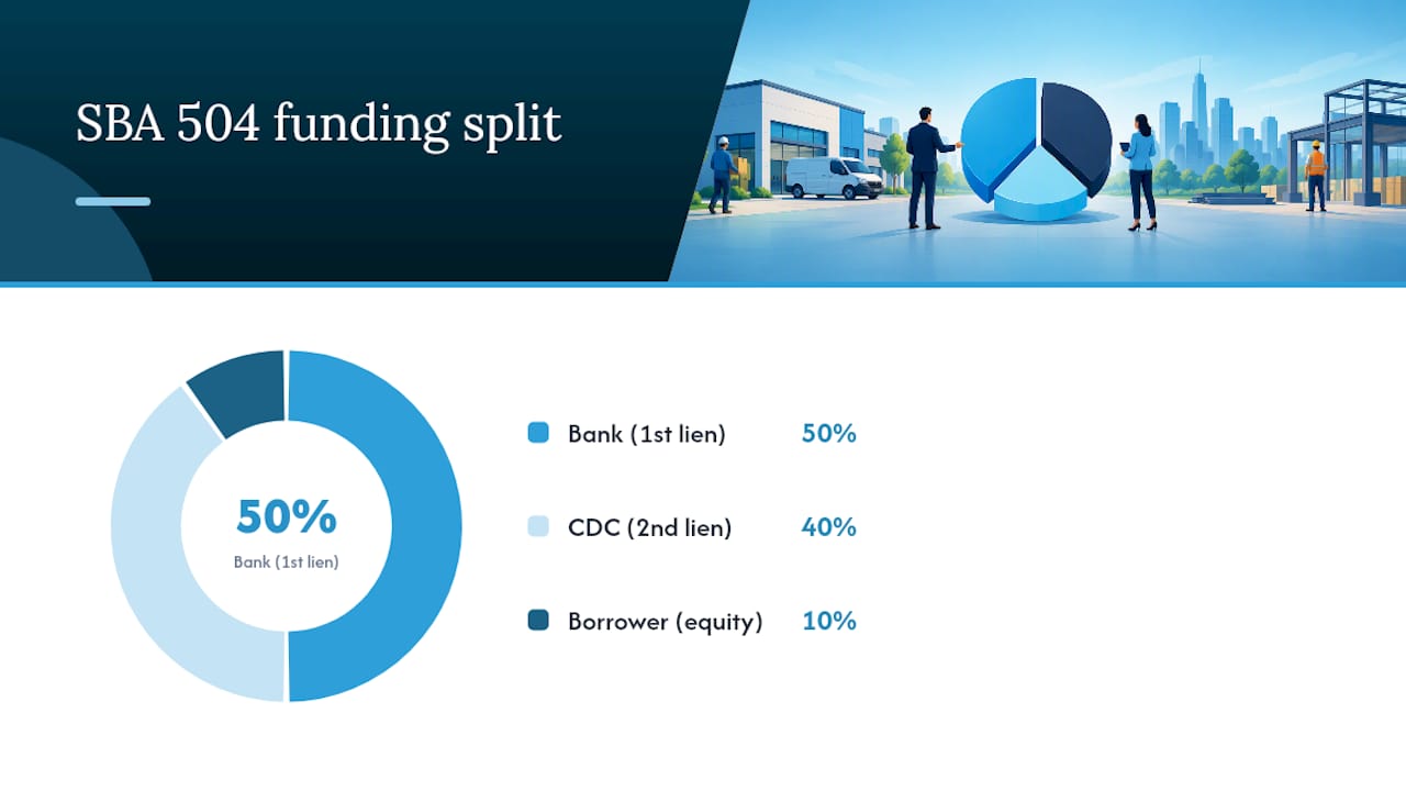 SBA 504 funding split and lien positions
