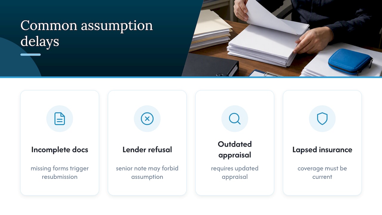 Four common causes of SBA assumption delays