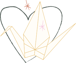 Image is of an origami paper crane with hand drawn stars and a heart. This represents our service industry - Nonprofits.