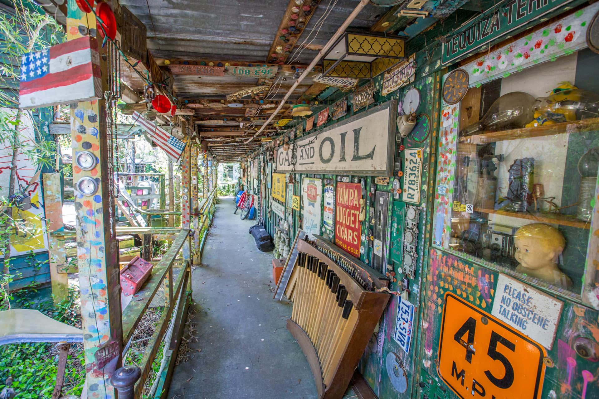 Front porch at the Abita Mystery House in Abita Springs, LA. Lesson 1 - don't be afraid to lean into your uniqueness