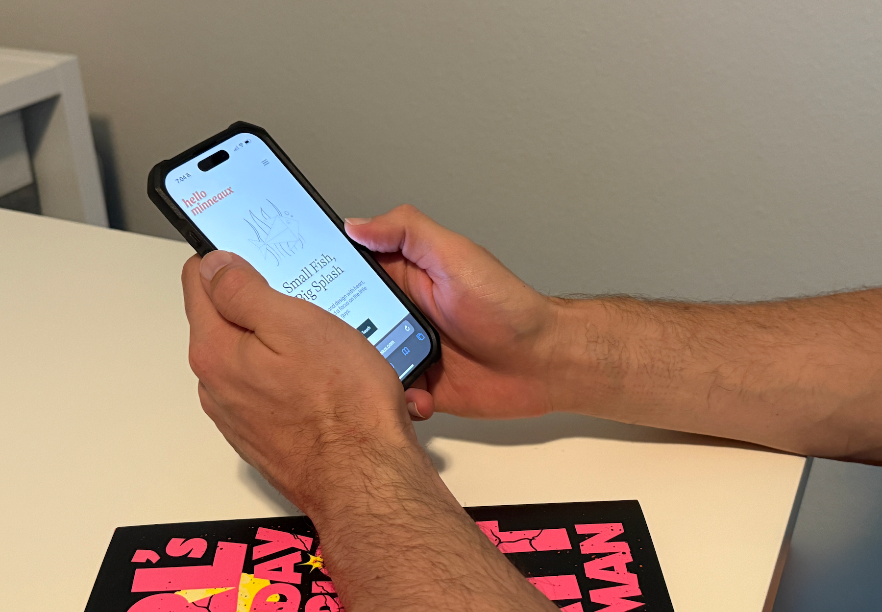 User browsing a mobile-friendly website on a smartphone