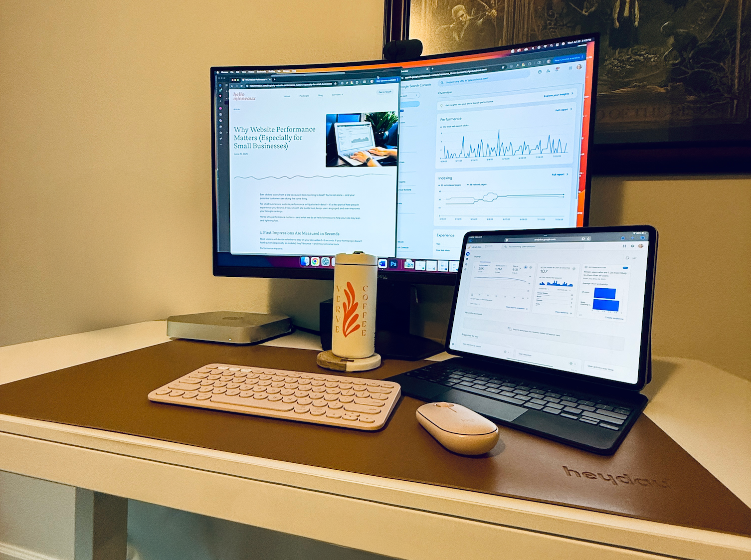 Small business owner reviewing website design costs in St. Tammany Parish