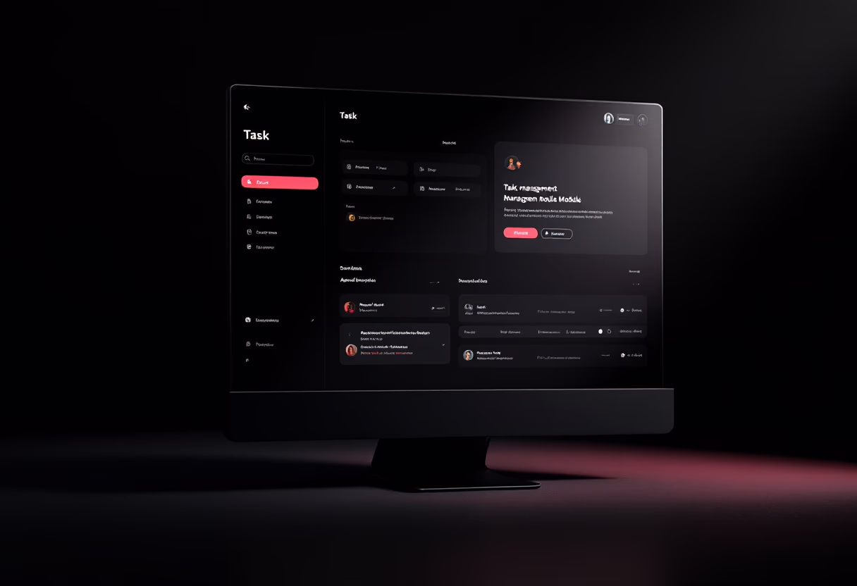 interface of task management module (for a productivity tools business)