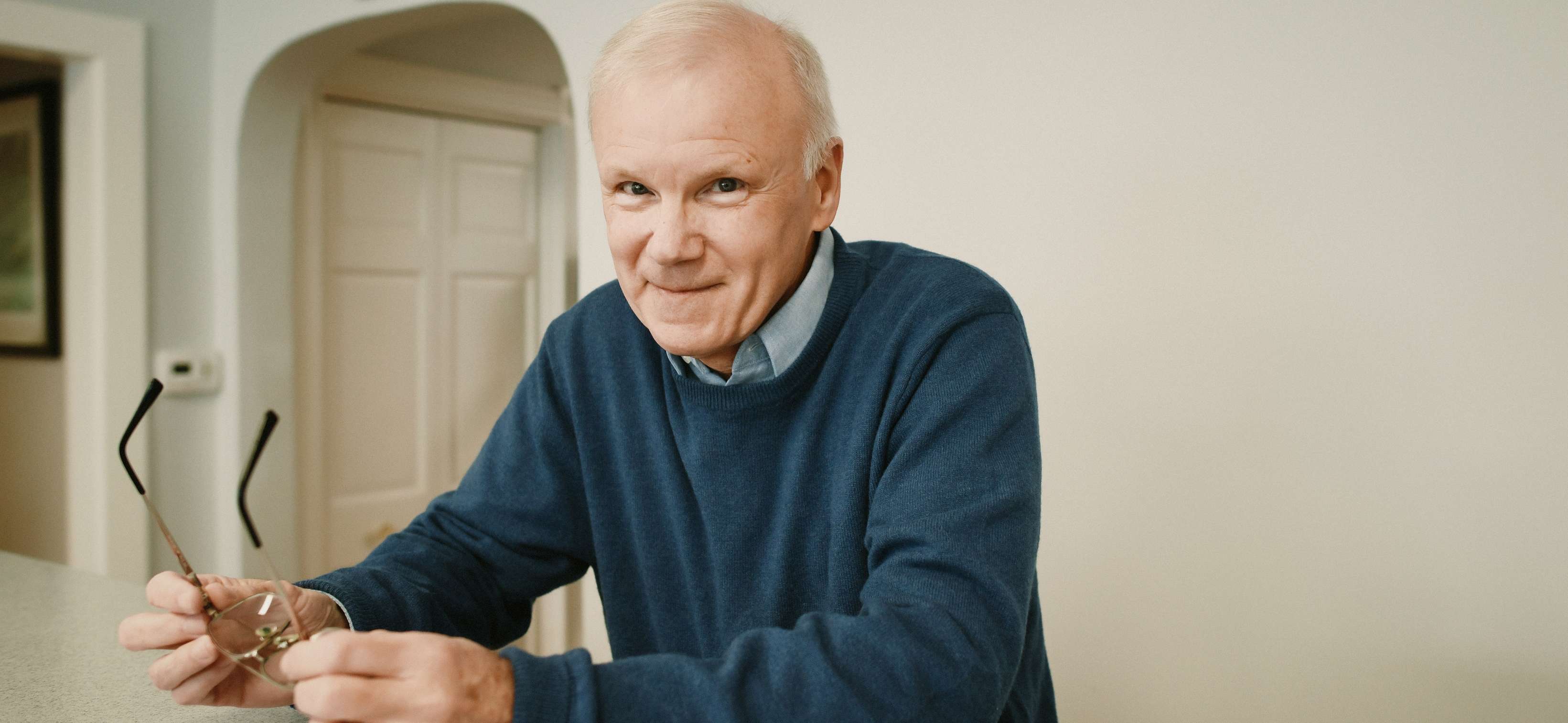 Elderly patient smiling