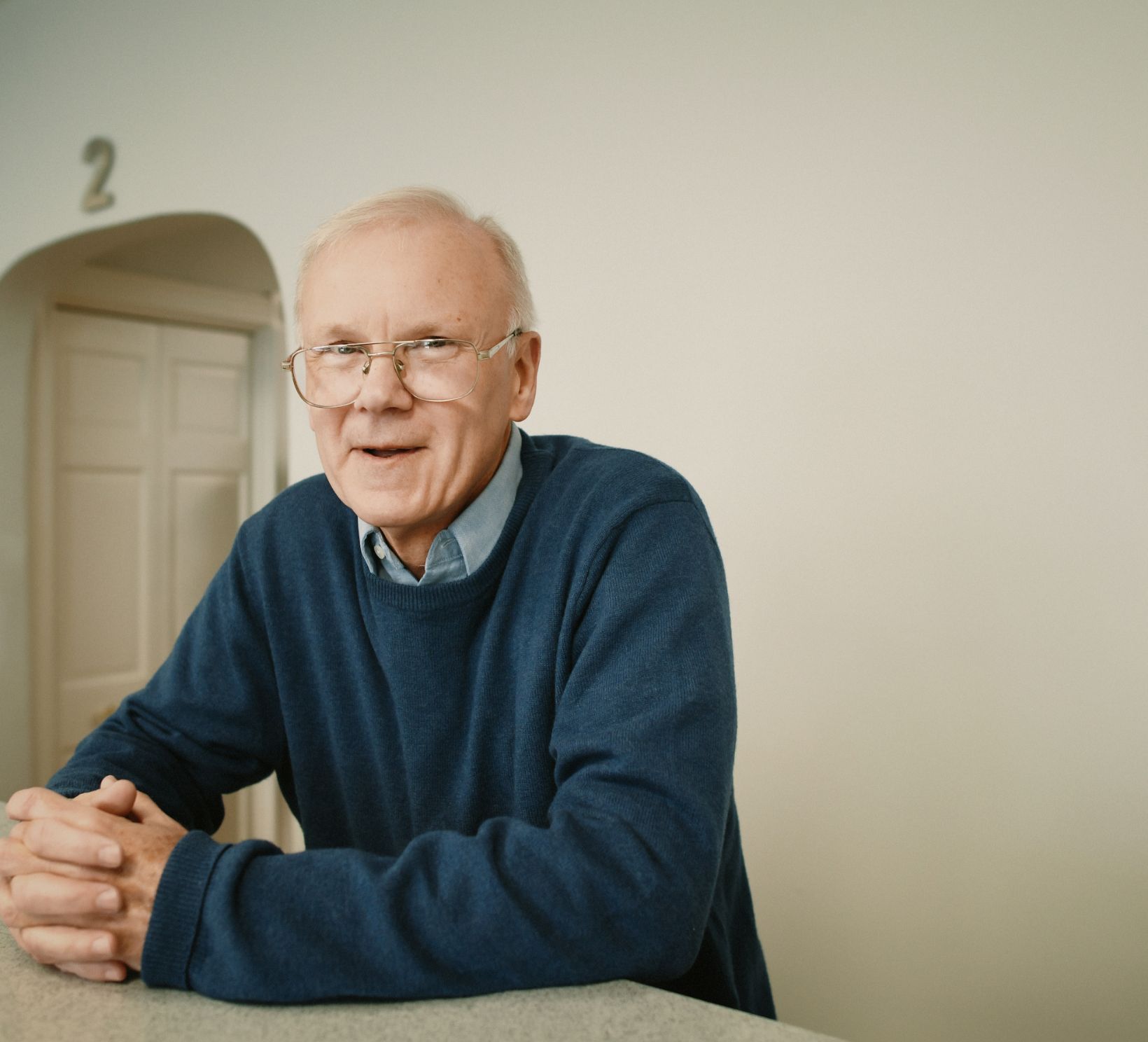 Elderly patient smiling