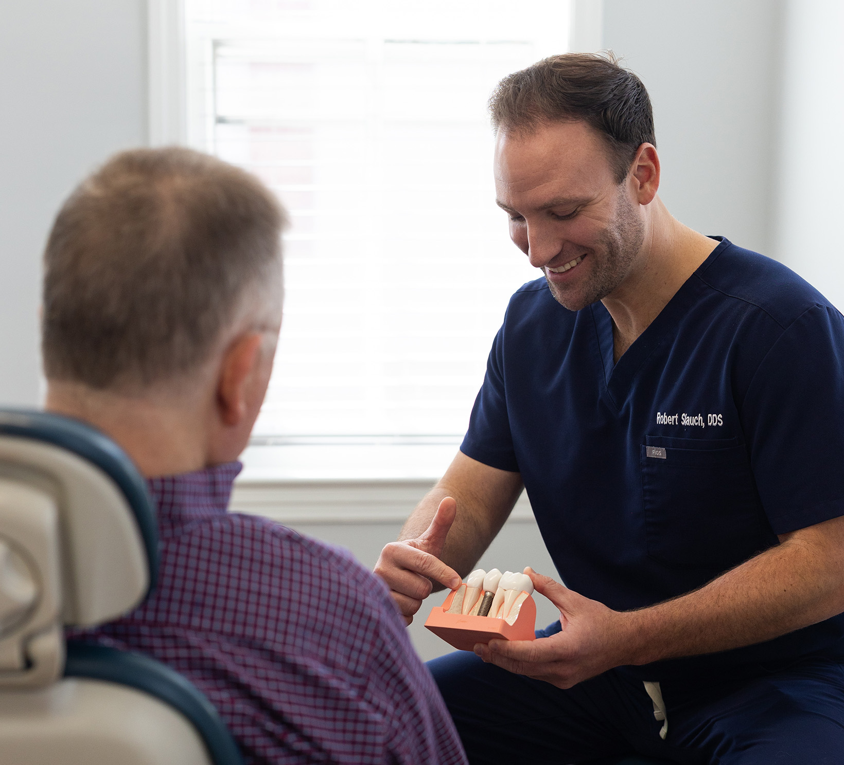 Dr. Rob Slauch with patient