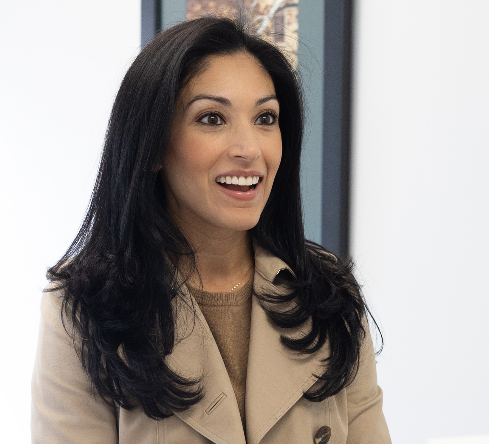 Smiling female patient