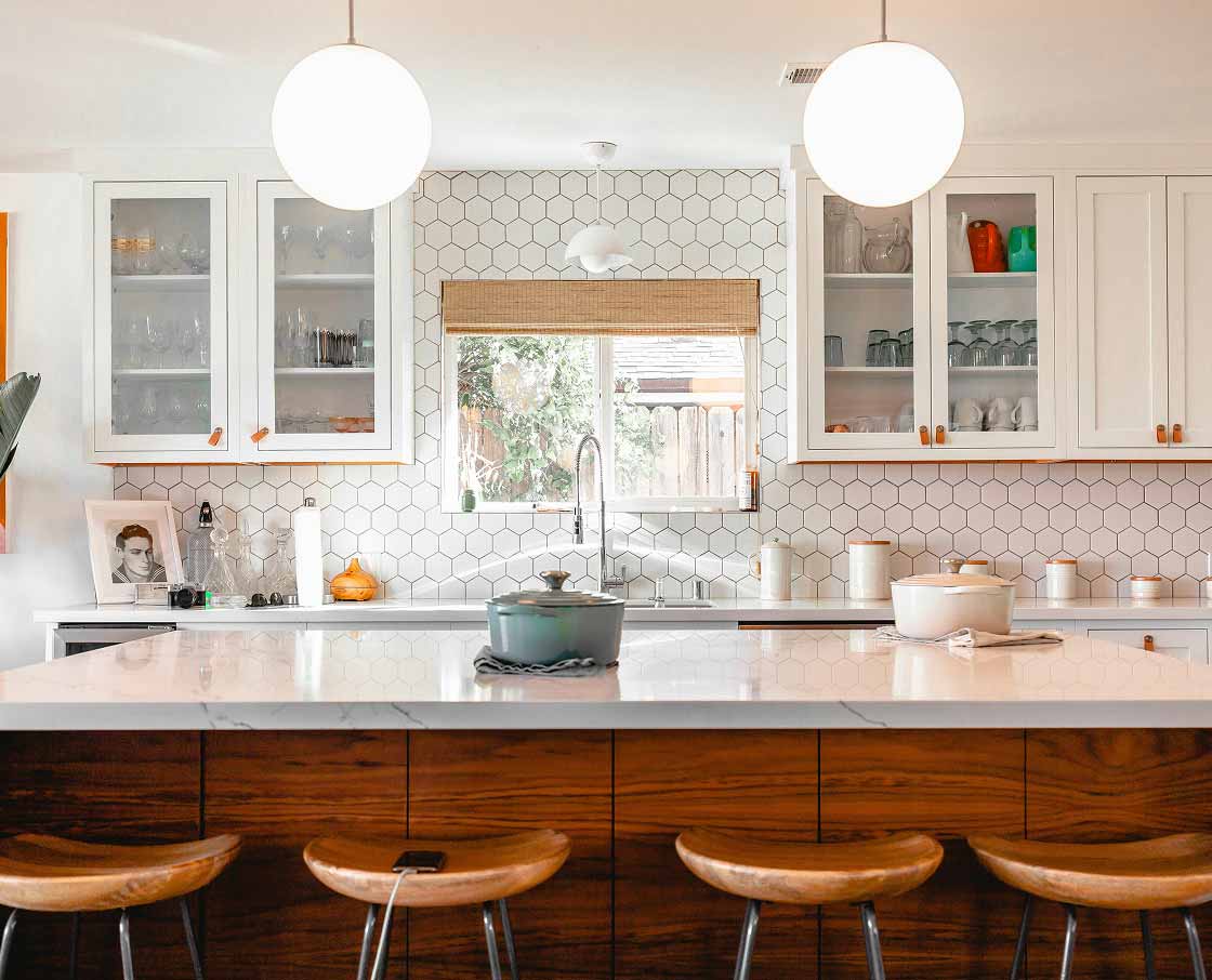 designer white kitchen