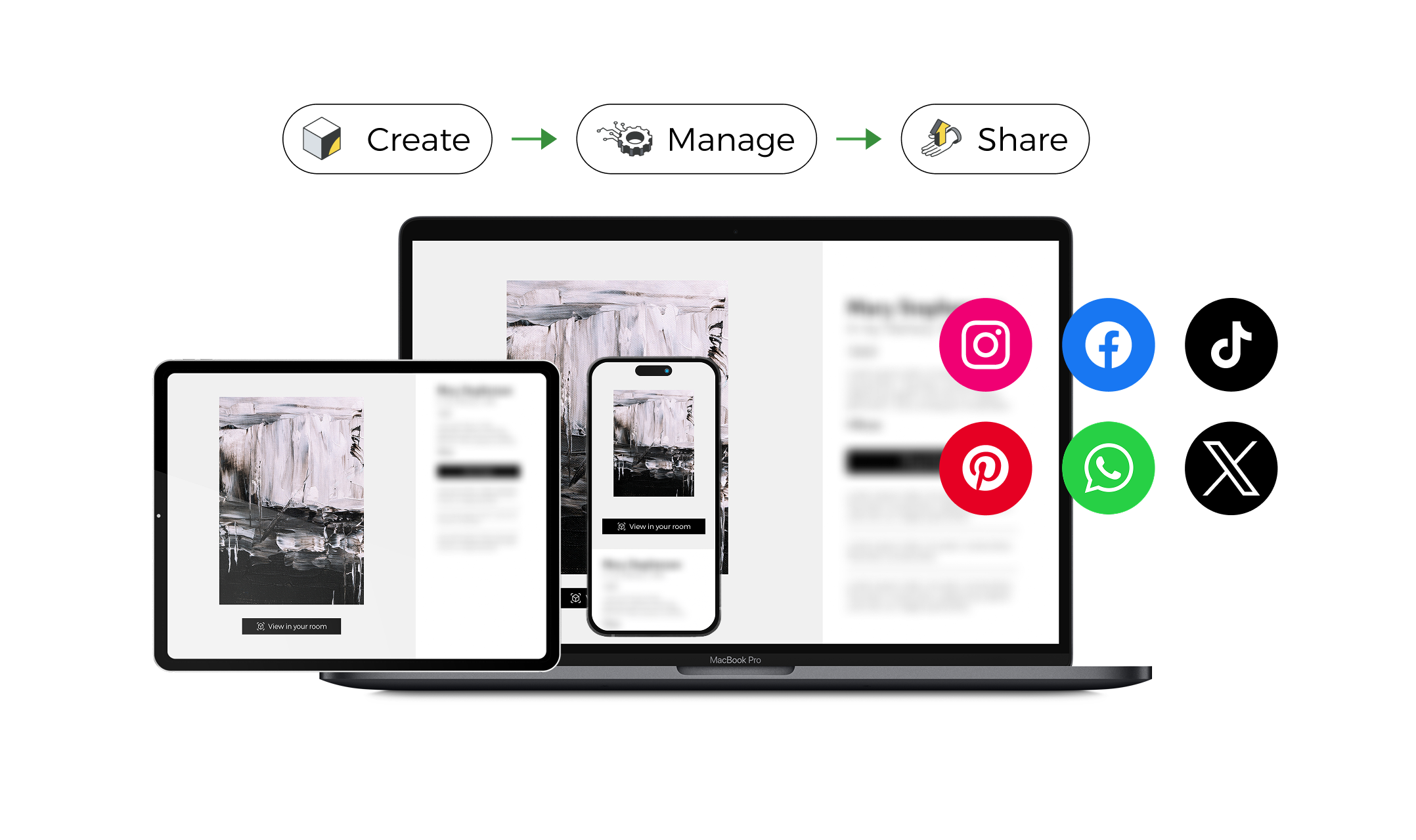 Byrst Platform includes create, manage and share 3D contents