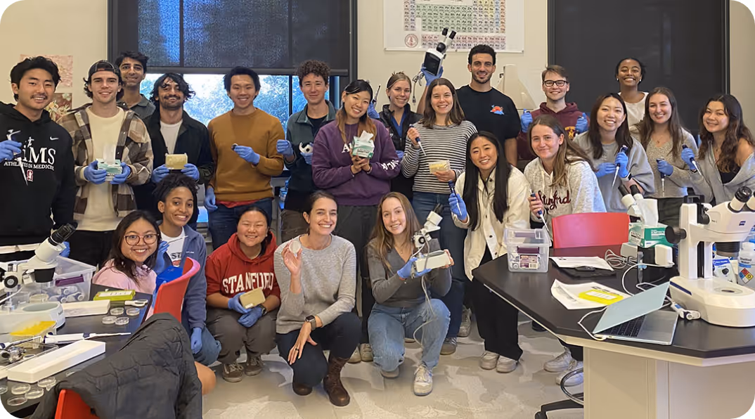 Group picture in a scientific lab