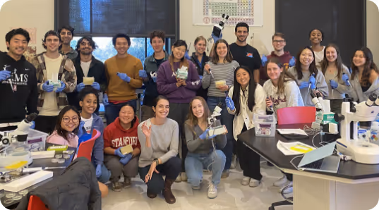 Group picture in a scientific lab