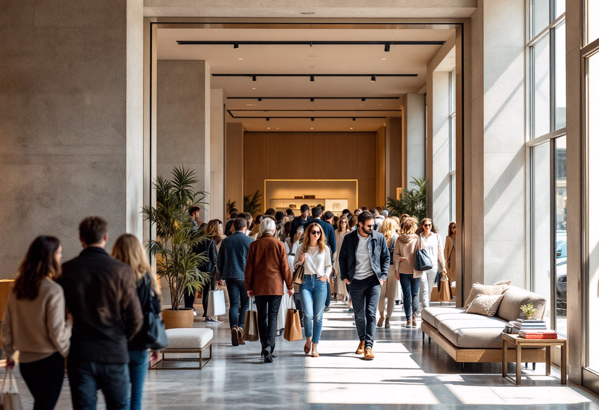 image of a department store entryway during a past sales event