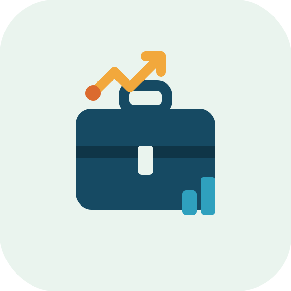 Hospital building icon representing C-suite and decision-makers
