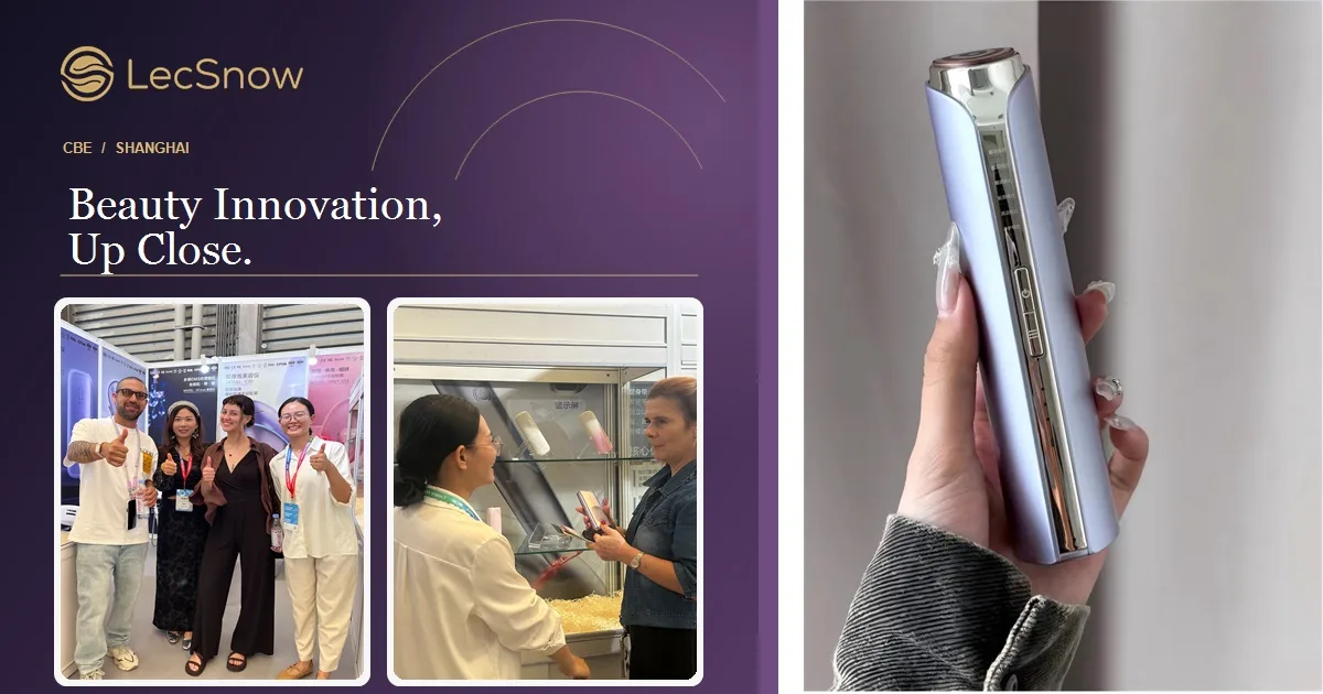 LecSnow team and beauty device products at CBE Shanghai 2026 — Beauty Innovation, Up Close