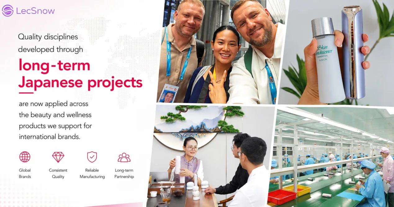 LecSnow manufacturing disciplines applied across global beauty and wellness markets