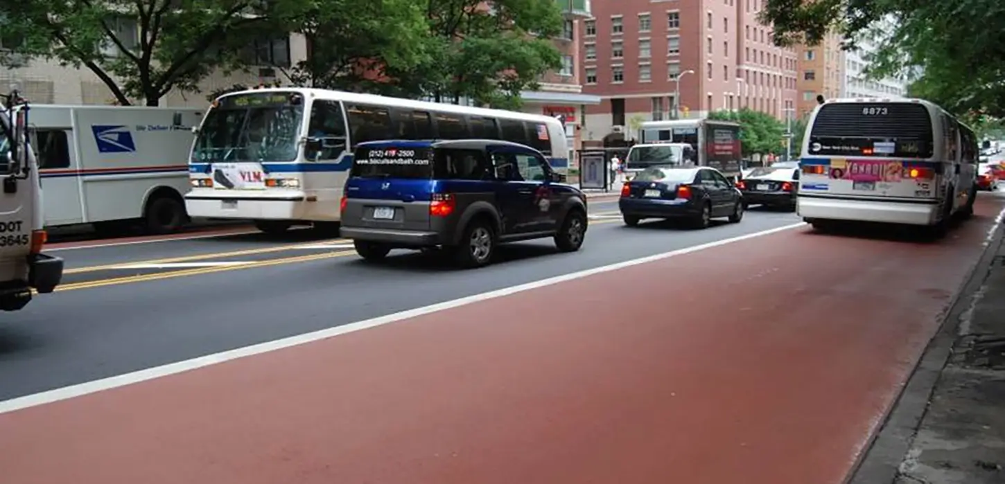 Preferential bus lanes in San Francisco