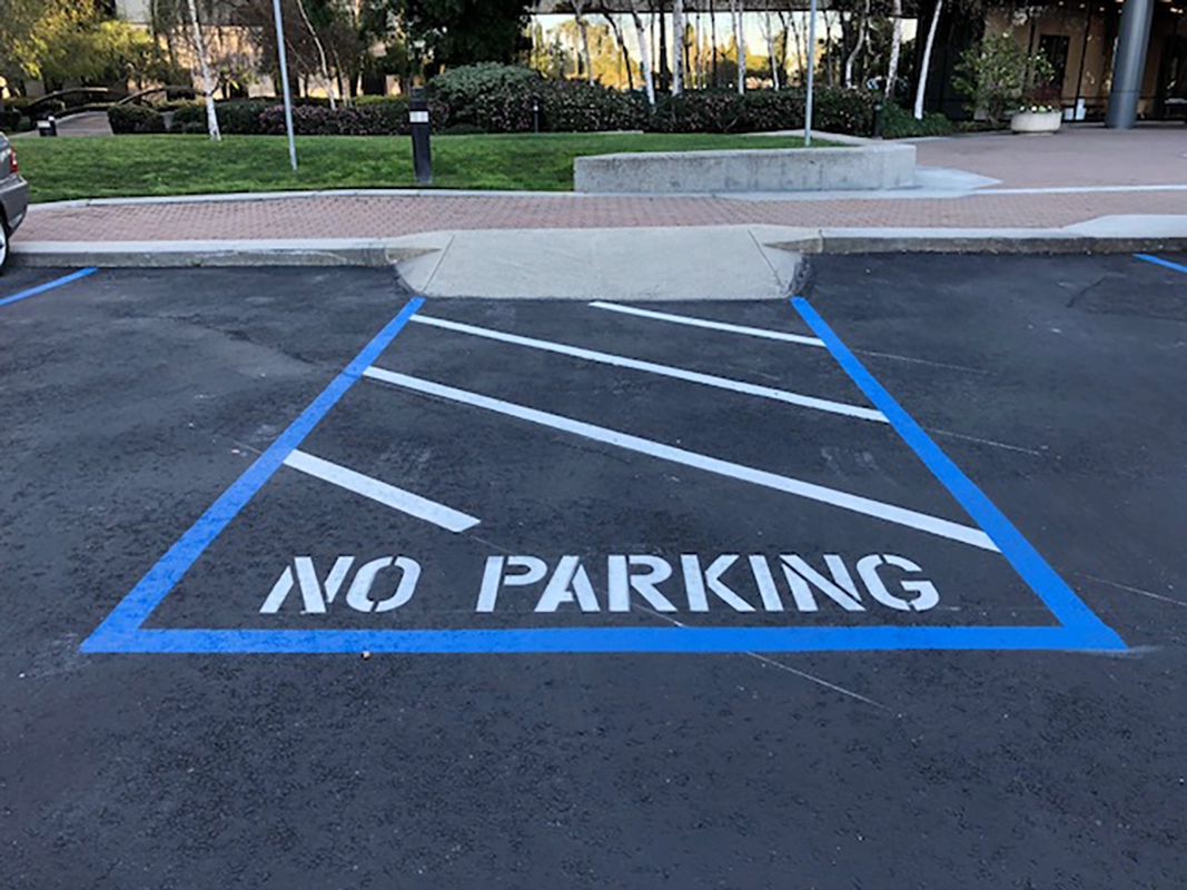 "no parking" demarcation