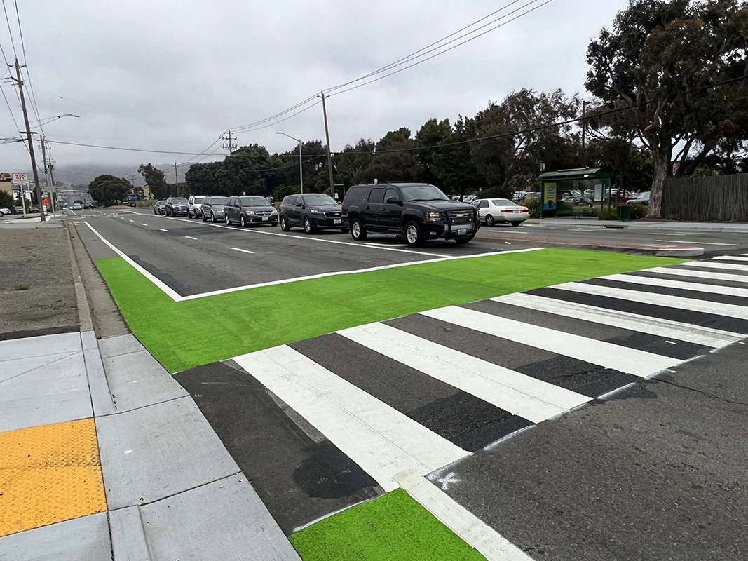 striped pedestrian crossing