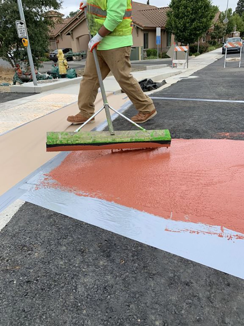 applying coating with a squeegee