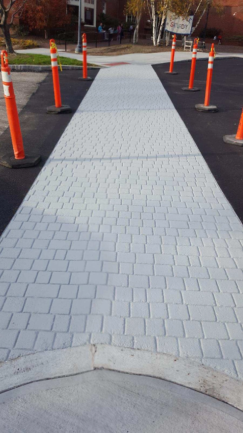 stamped pedestrian crosswalk